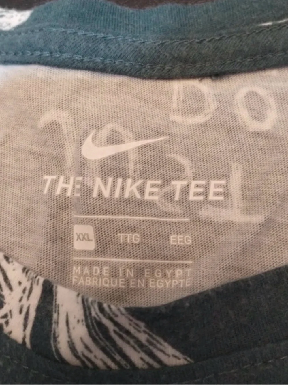 Nike Sportswear Men's Slate Blue/White All-Over Print Just Do It T-Shirt